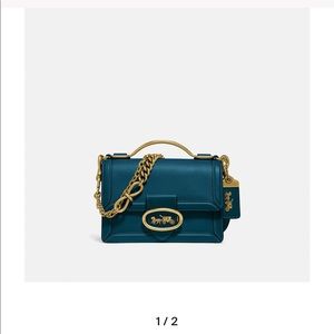 Coach Riley Top Handle 18 in Peacock